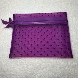 Ulta Purple Polka Dot Cosmetic Bag NEW